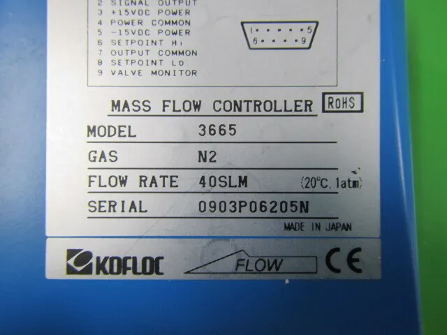 Kofrock モデル3665 Mass Flow Controller Detail Image - ASKINDEX Korea