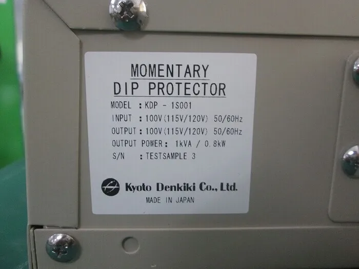 Kyoto Electrical Equipment KDP-1S001 Instantaneous voltage drop protection device Detail Image - ASKINDEX Korea