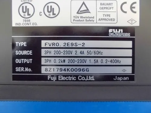 후지 전기 FVR0.2E9S-2 인버터 상세 이미지 - ASKINDEX 코리아