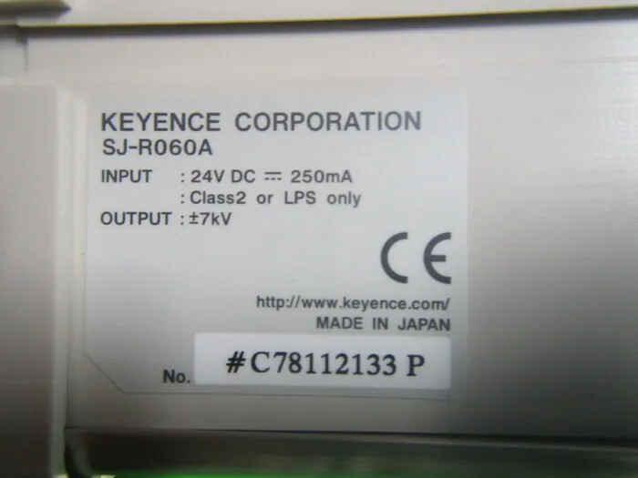 Keyence SJ-R060A 이오나이저(바/컨트롤러 내장/전원 없음) 상세 이미지 - ASKINDEX 코리아