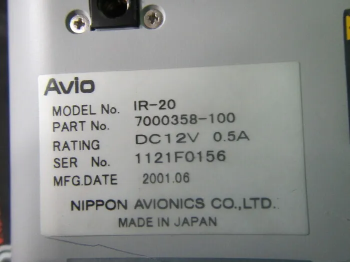 Nippon Avionics IR-20 Uncooled infrared camera Detail Image - ASKINDEX Korea