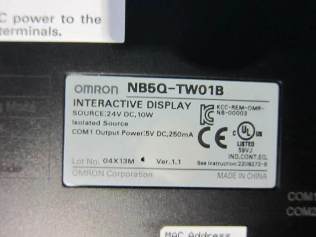 오므론 NB5Q-TW01B 터치 패널 상세 이미지 - ASKINDEX 코리아