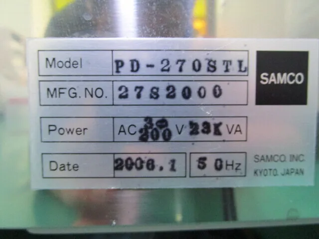 삼코 PD-270STL CVD 장치 상세 이미지 - ASKINDEX 코리아