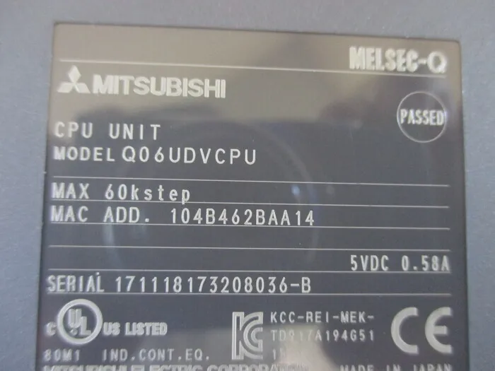 미쓰비시 전기 Q06UDVCPU 시퀀서(PLC)(CPU 유니트) 상세 이미지 - ASKINDEX 코리아