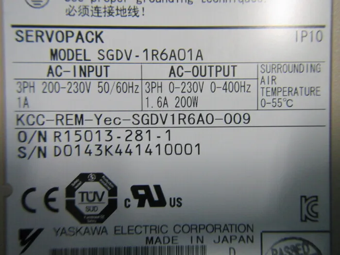 야스카와 전기 SGDV-1R6A01A 서보 드라이버 상세 이미지 - ASKINDEX 코리아