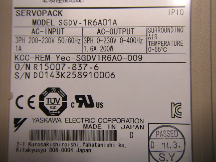 야스카와 전기 SGDV-1R6A01A 서보 드라이버 상세 이미지 - ASKINDEX 코리아