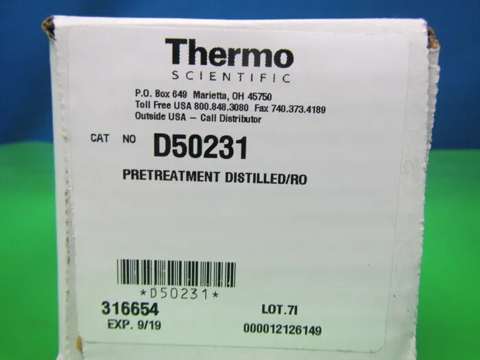 TermoFisher과학적 D50231 전처리 카트리지(DIST/RO용) 상세 이미지 - ASKINDEX 코리아