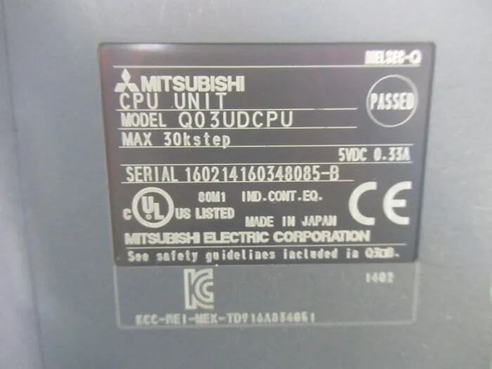미쓰비시 전기 Q03UDCPU 시퀀서(PLC)(CPU 유니트) 상세 이미지 - ASKINDEX 코리아