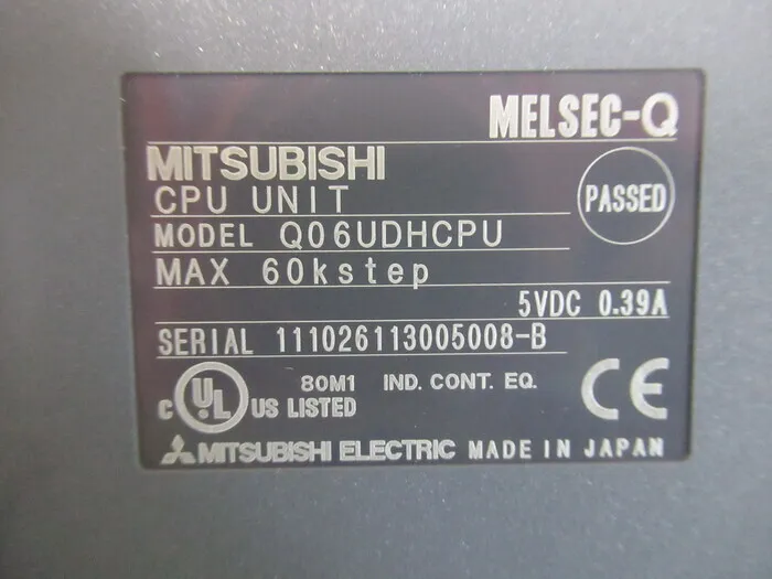 미쓰비시 전기 Q06UDHCPU 시퀀서(PLC)(CPU 유니트) 상세 이미지 - ASKINDEX 코리아