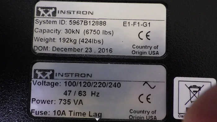 Instron 5967B Autograph Tensile Tester Detail Image - ASKINDEX Korea