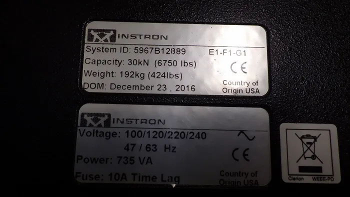 Instron 5967B Autograph Tensile Tester Detail Image - ASKINDEX Korea
