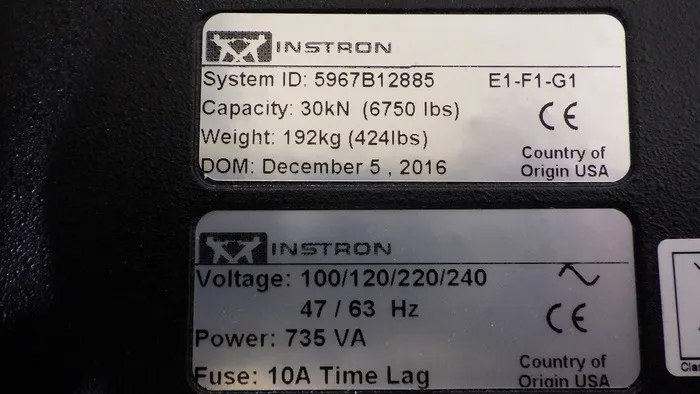 Instron 5967B Autograph Tensile Tester Detail Image - ASKINDEX Korea