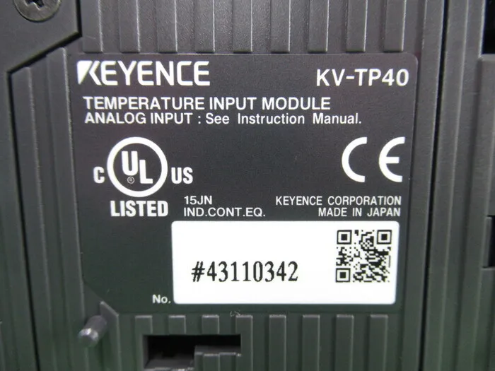 Keyence KV-TP40 시퀀서 (PLC) (온도 / 아날로그 멀티 입력 유닛) 상세 이미지 - ASKINDEX 코리아