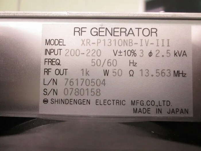 New Electricity XR-P1310NB-IV-Ⅲ RF power supply Detail Image - ASKINDEX Korea