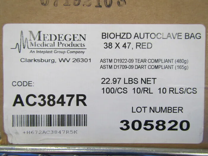 AS ONE AC3847R Autoclave Bag Detail Image - ASKINDEX Korea