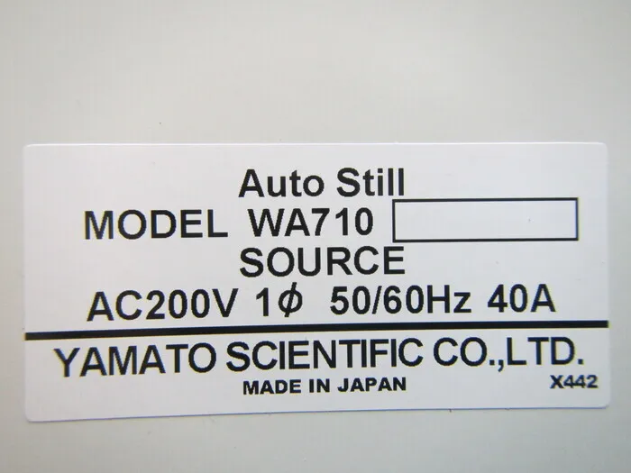 Yamato Scientific WA710 Pure water production equipment Detail Image - ASKINDEX Korea
