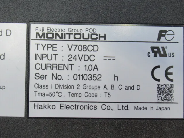 Fuji Electric V708CD touch panel Detail Image - ASKINDEX Korea