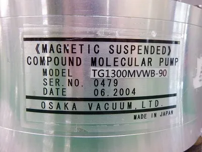 오사카 진공 TG1300MVWB-90 터보 분자 펌프 상세 이미지 - ASKINDEX 코리아