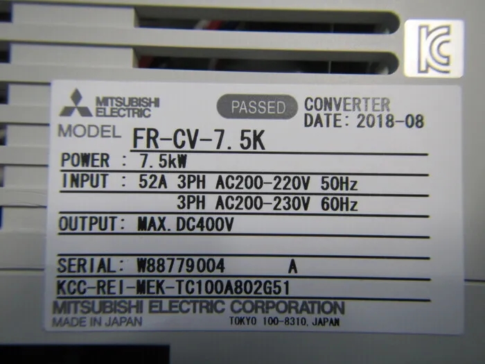 미쓰비시 FR-CV-7.5K 전원 회생 공통 컨버터 상세 이미지 - ASKINDEX 코리아
