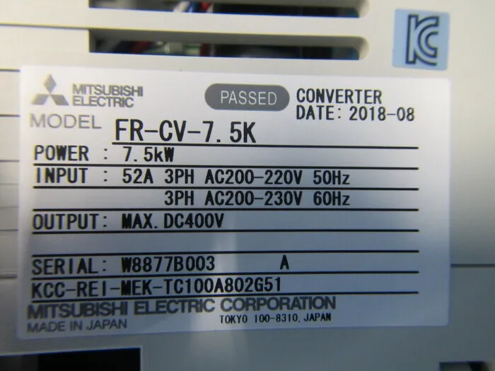 미쓰비시 FR-CV-7.5K 전원 회생 공통 컨버터 상세 이미지 - ASKINDEX 코리아
