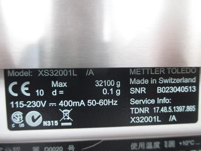 METTLER TOLEDO XS32001L/A electronic scale Detail Image - ASKINDEX Korea