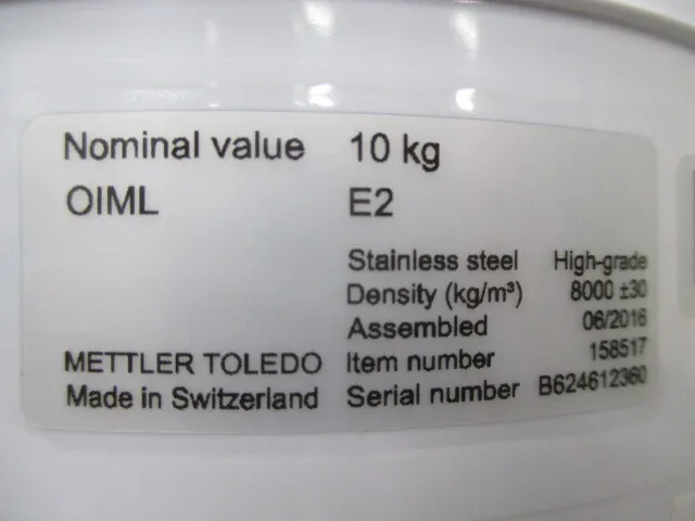 메틀러 톨레도 E2 10kg 분동 상세 이미지 - ASKINDEX 코리아