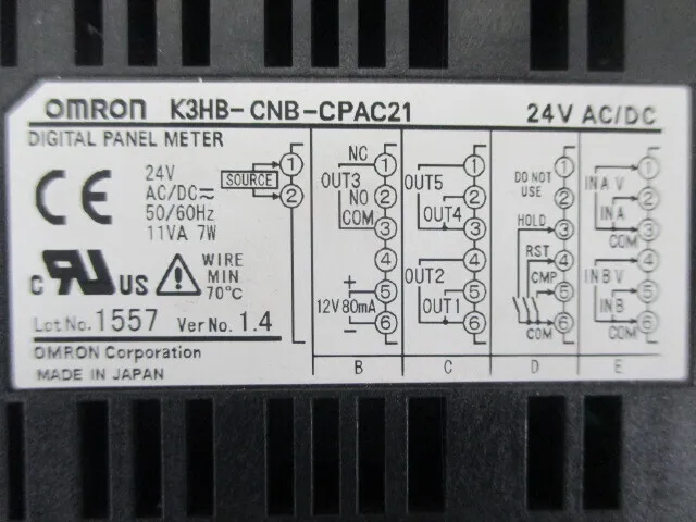 Omron K3HB-CNB-CPAC21 Pulse meter Detail Image - ASKINDEX Korea