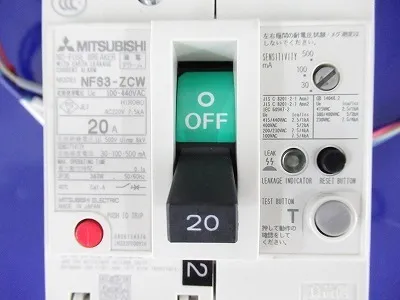 미쓰비시 전기 NF63-ZCW 20A 누전 경보 차단기 상세 이미지 - ASKINDEX 코리아