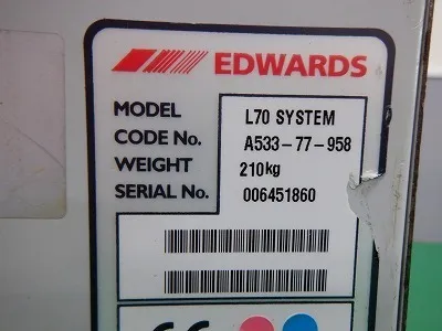 Edwards L70 Vacuum pump (dry) Detail Image - ASKINDEX Korea