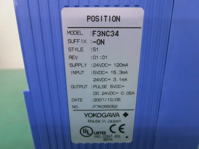 요코가와 전기 F3NC34-0N 시퀀서(위치 결정 모듈) 상세 이미지 - ASKINDEX 코리아