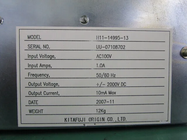 Kitafuji Origin H11-14995-13 DC power supply Detail Image - ASKINDEX Korea