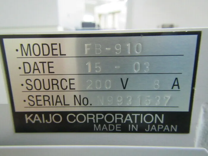 Kaijo FB-910 Wire bonder Detail Image - ASKINDEX Korea
