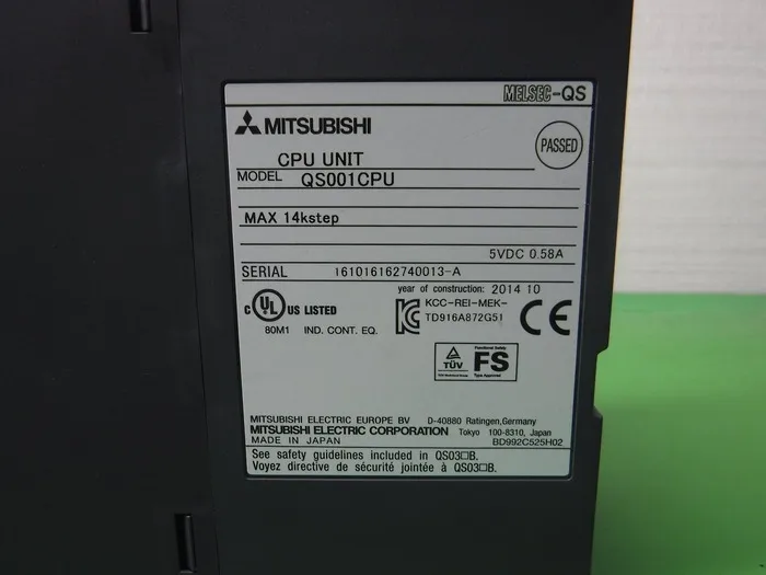 미쓰비시 전기 QS001CPU 시퀀서(PLC) CPU 유닛 상세 이미지 - ASKINDEX 코리아