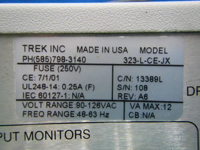 TREK 323-L-CE-JX Electrostatic Voltmeter Detail Image - ASKINDEX Korea