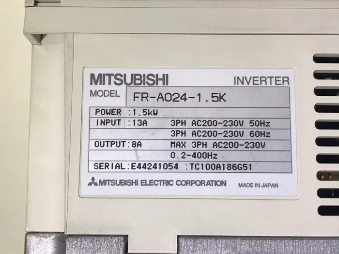 미쓰비시 FR-A024-1.5K 인버터 상세 이미지 - ASKINDEX 코리아