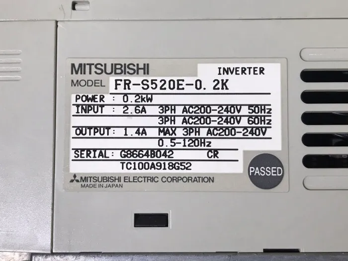 Mitsubishi FR-S520E-0.2K inverter Detail Image - ASKINDEX Korea