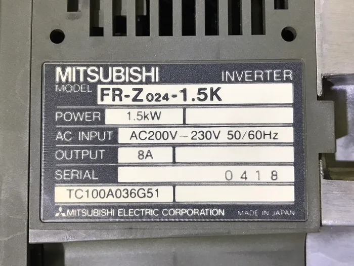 미쓰비시 FR-Z024-1.5K 인버터 상세 이미지 - ASKINDEX 코리아