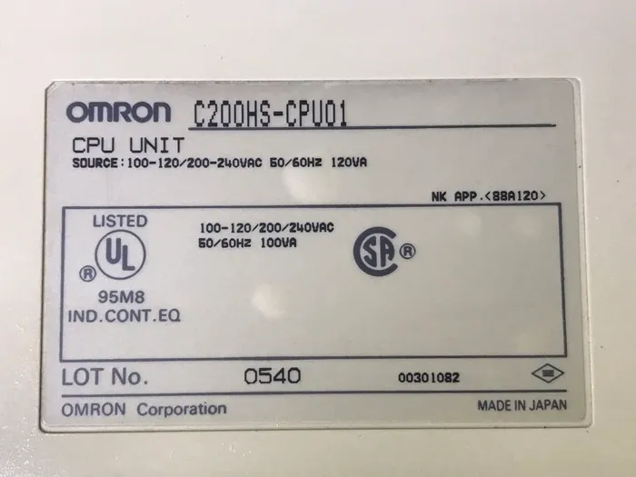 Omron C200HS-CPU01 CPU Unit Detail Image - ASKINDEX Korea