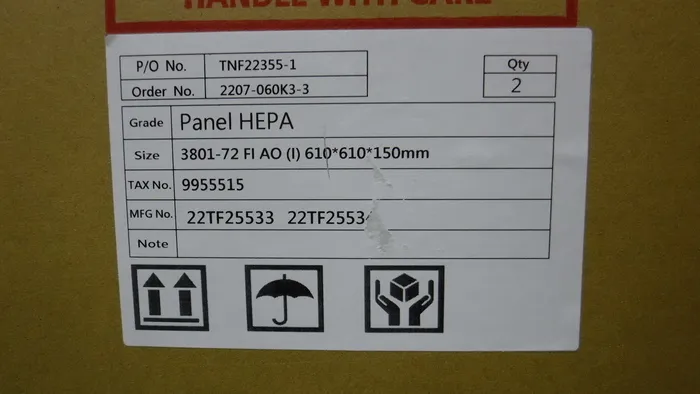 Nitta TNF22355-1 HEPA filter Detail Image - ASKINDEX Korea