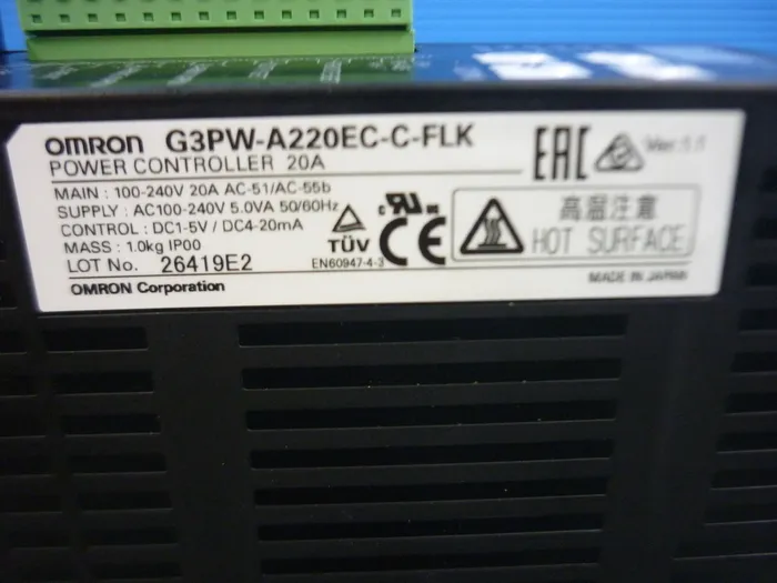 오므론 G3PW-A220EC-C-FLK 단상 전력 조절기 상세 이미지 - ASKINDEX 코리아