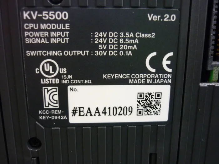 Keyence KV-5500 시퀀서(PLC) 상세 이미지 - ASKINDEX 코리아