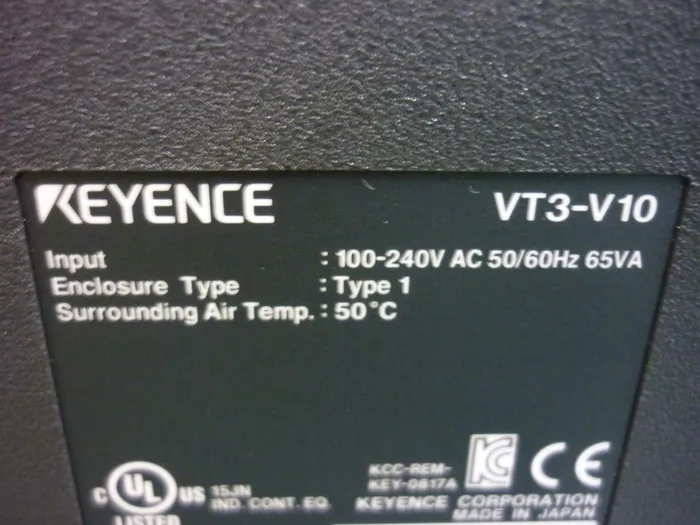 Keyence VT3-V10 터치 패널 상세 이미지 - ASKINDEX 코리아
