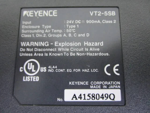 Keyence VT2-5SB 터치 패널 상세 이미지 - ASKINDEX 코리아