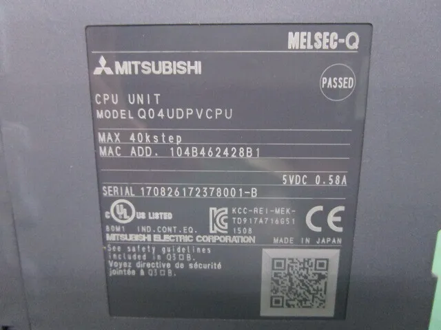 Mitsubishi Electric Q04UDPVCPU Sequencer (CPU) Detail Image - ASKINDEX Korea