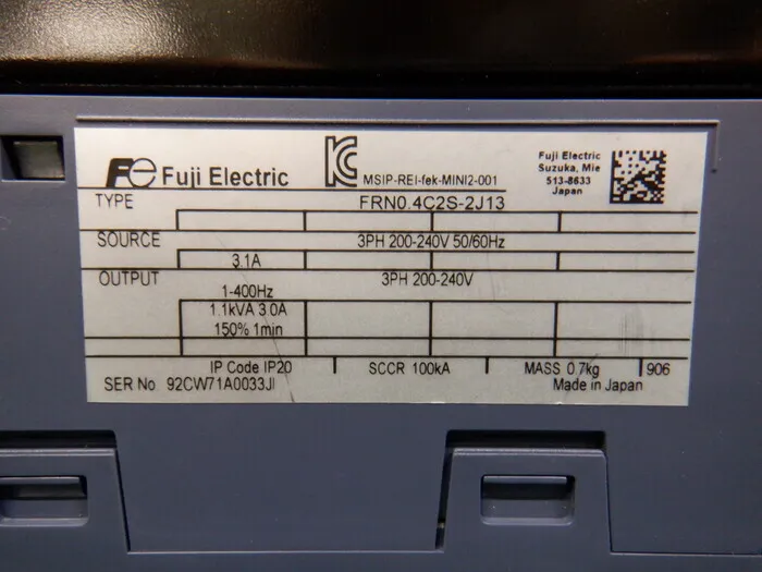 Fuji Electric FRN0.4C2S-2J13 inverter Detail Image - ASKINDEX Korea