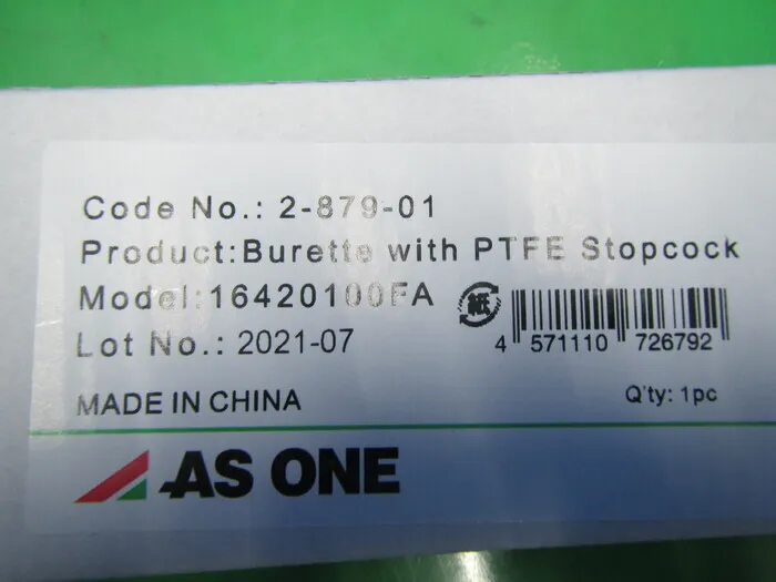AS ONE PTFE活栓10ml burette Detail Image - ASKINDEX Korea