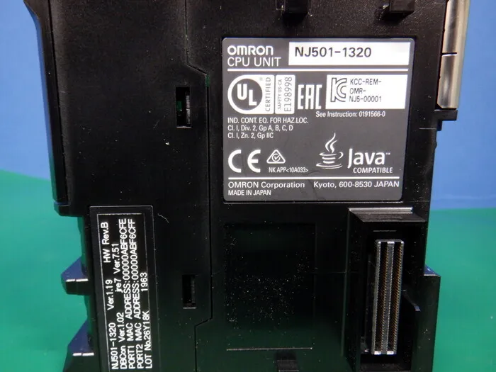 오므론 NJ501-1320 시퀀서(PLC)(CPU 유니트) 상세 이미지 - ASKINDEX 코리아