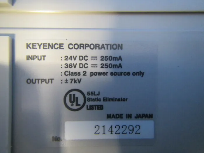 Keyence SJ-R060 Ionizer (bar only) Detail Image - ASKINDEX Korea