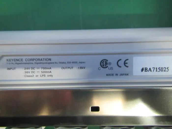 Keyence SJ-E060H Ionizer (bar only) Detail Image - ASKINDEX Korea