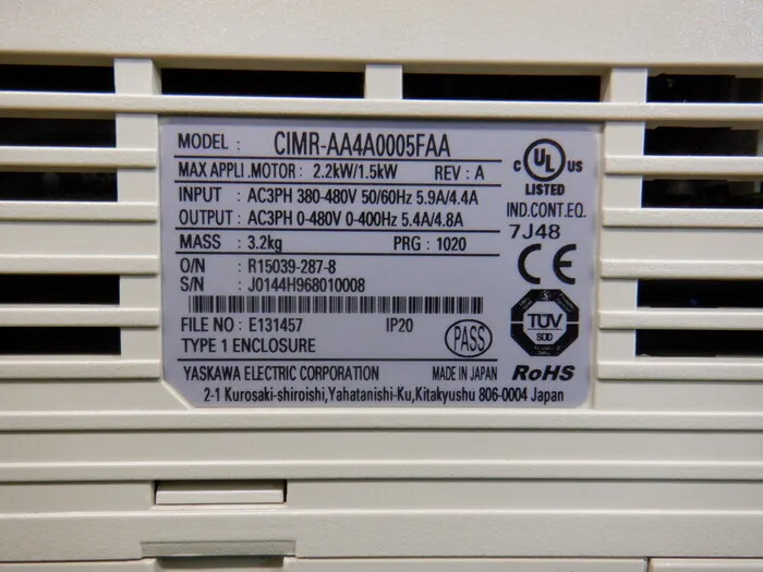 야스카와 전기 CIMR-AA4A0005FAA 인버터 상세 이미지 - ASKINDEX 코리아